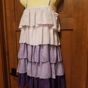 Erin Fetherston purple tier ruffel dress size 7